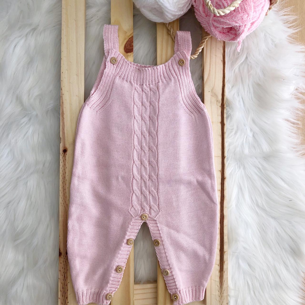 Jardineira de  Linha Trança Rosa